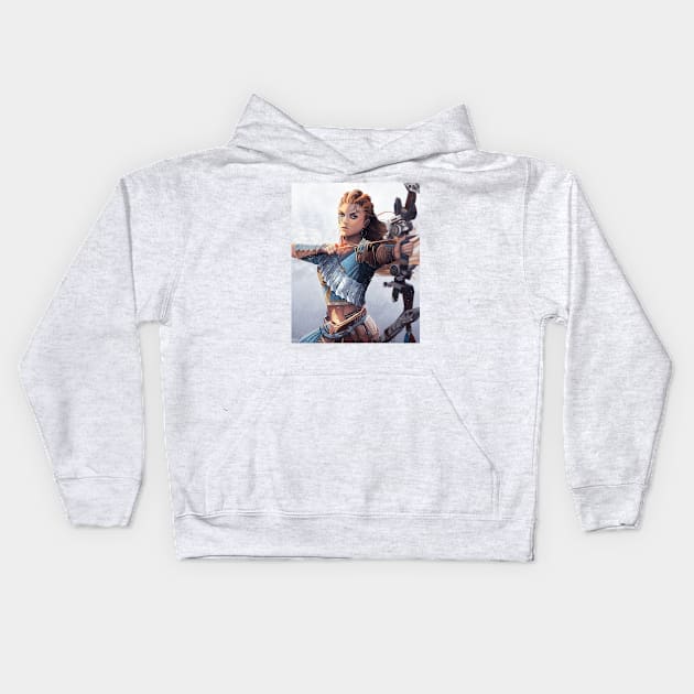 Aloy Kids Hoodie by Tr3yart Shop